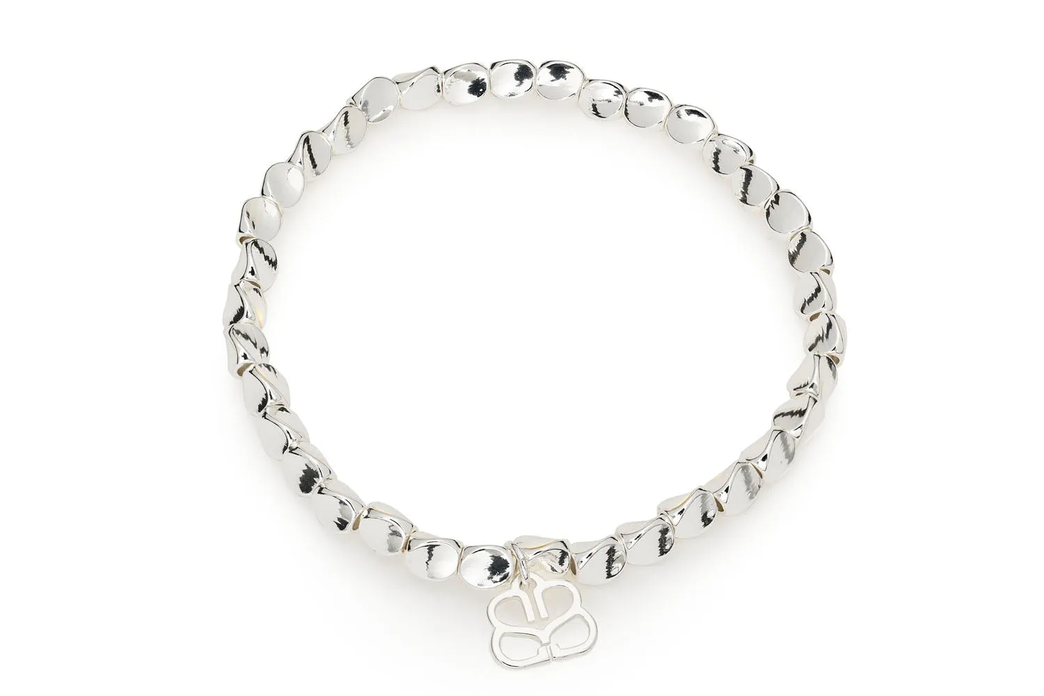 Maui Silver Beaded Stacking Bracelet