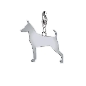 Miniature Pinscher Silhouette Silver Charm