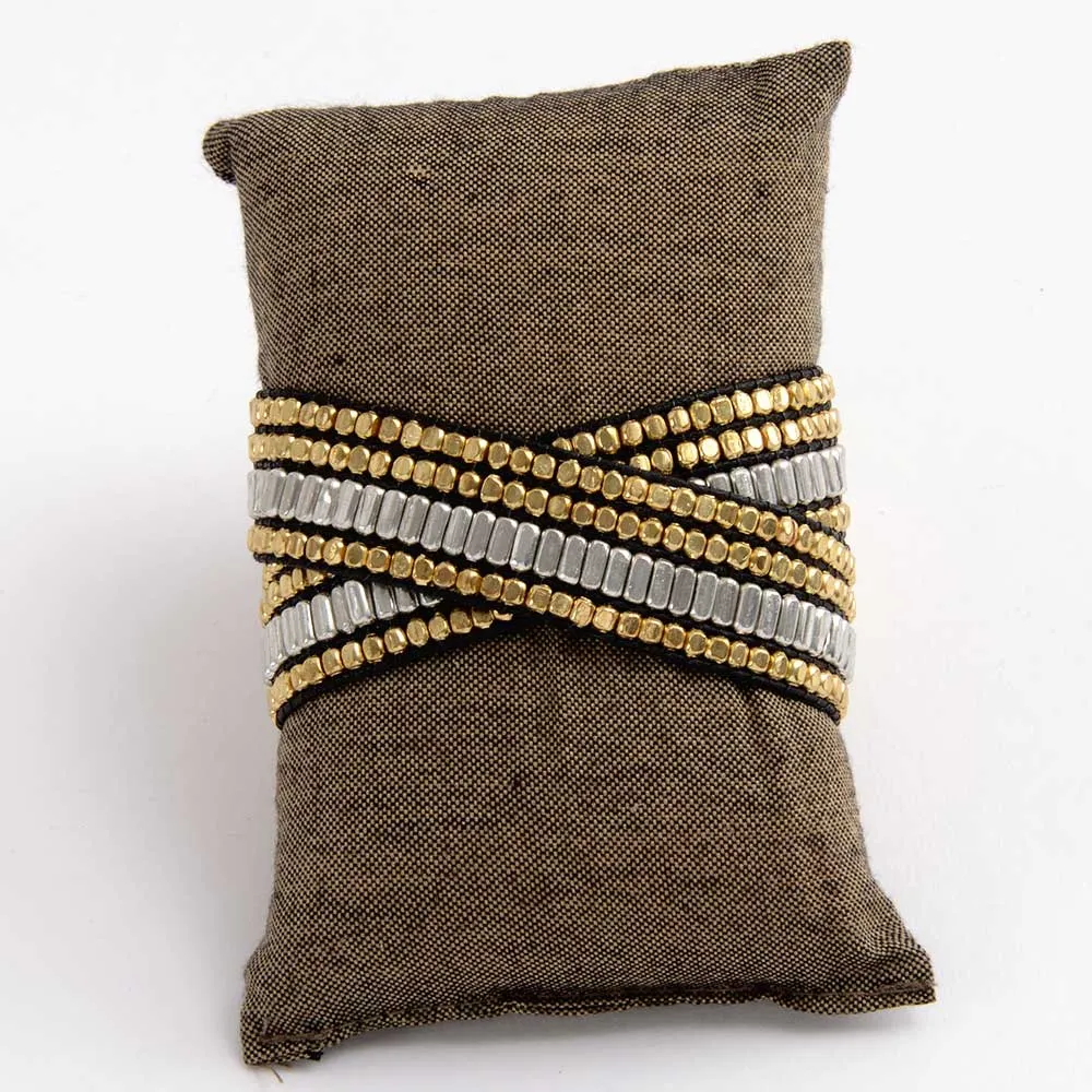 Modern Metal Wrap Bracelet