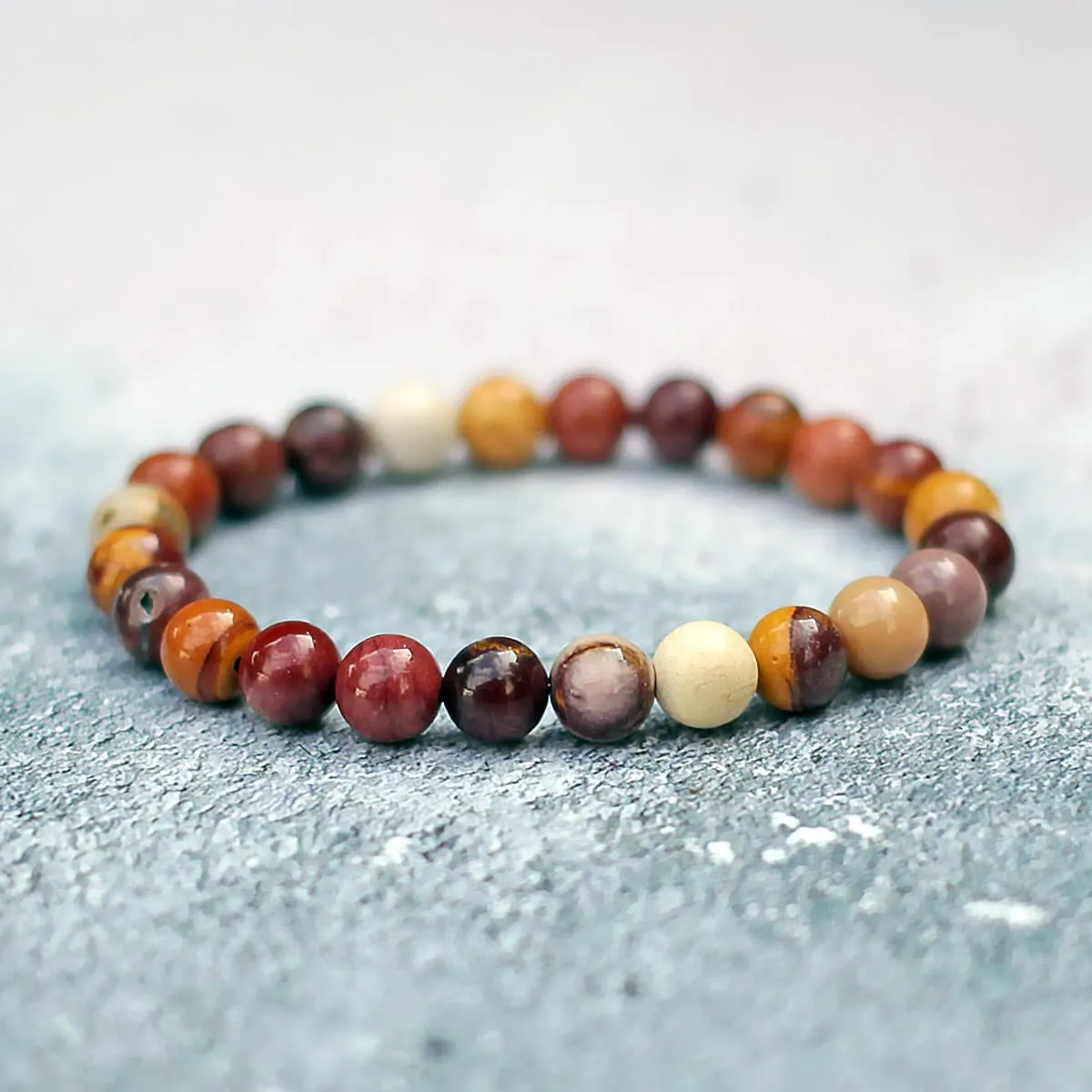 Mookaite Crystal Beaded Bracelets