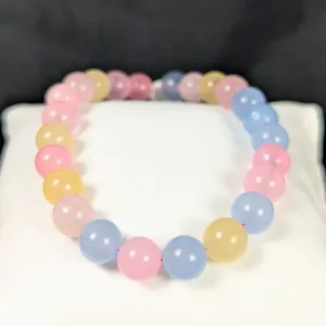 Morganite Crystal Beaded Bracelets