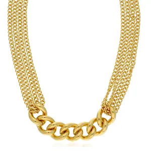 Multi Strand Chunky Curb Link Necklace