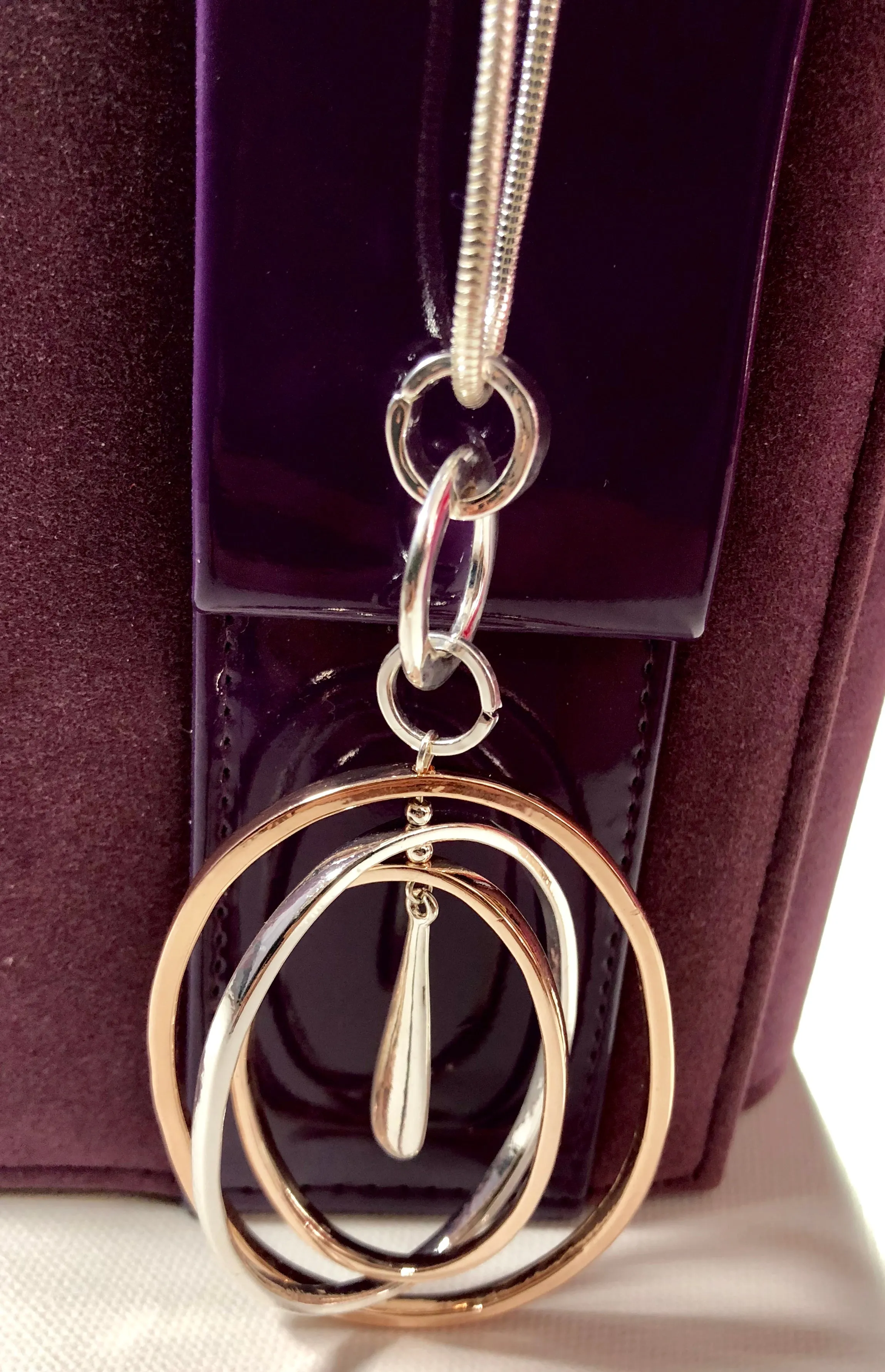 Nestled Pendant in Rose Gold & Silver Necklace