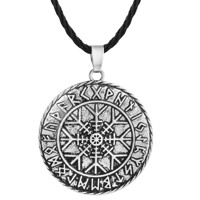 Norse Symbol Necklace Protection Symbol viking Men Pendant Magical Staves Compass Necklaces Wholesale Jewelry