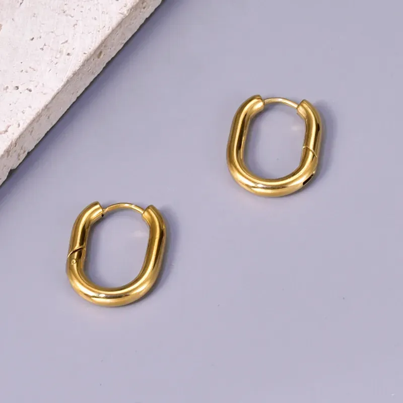 Oval Gold Hoops