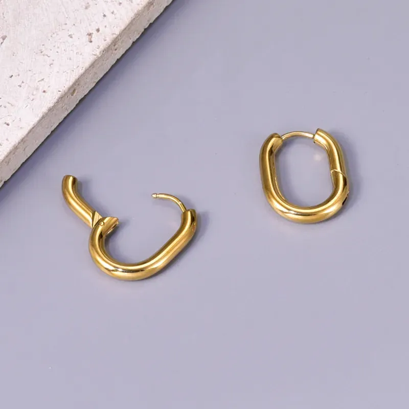 Oval Gold Hoops