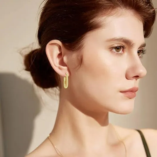 Oval Gold Hoops