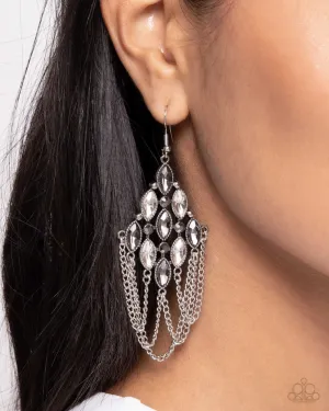 Paparazzi Earring ~ Trenchant Transformation - Silver