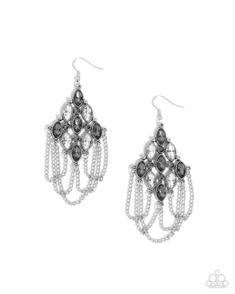 Paparazzi Earring ~ Trenchant Transformation - Silver