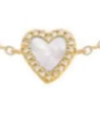 Pave Multi Heart Stone Bracelet Mother of Pearl One Size | Mother of Pearl