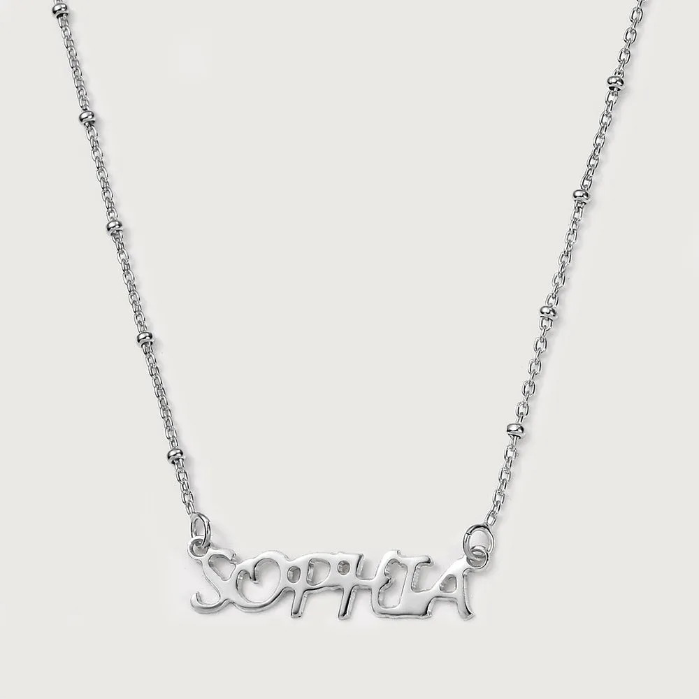 Personalised Name Necklaces Sphere chain