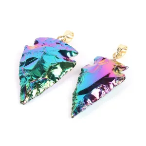 Raw Tourmaline Arrowhead Necklaces