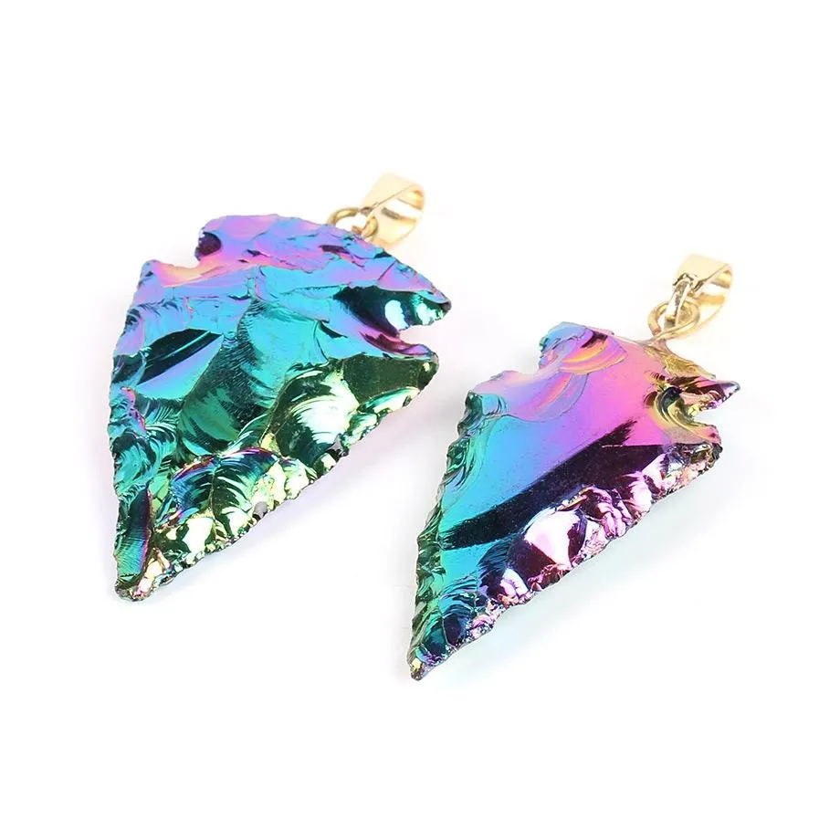 Raw Tourmaline Arrowhead Necklaces