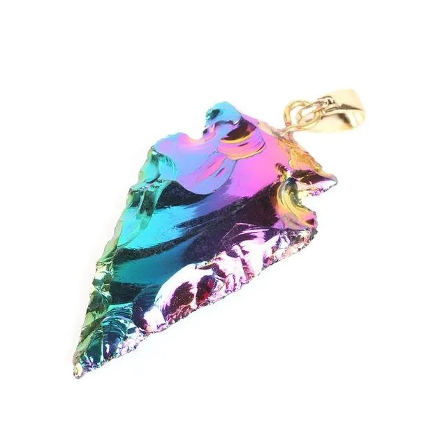 Raw Tourmaline Arrowhead Necklaces