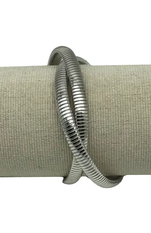 Rhodium Db Cobra Bracelet .25"