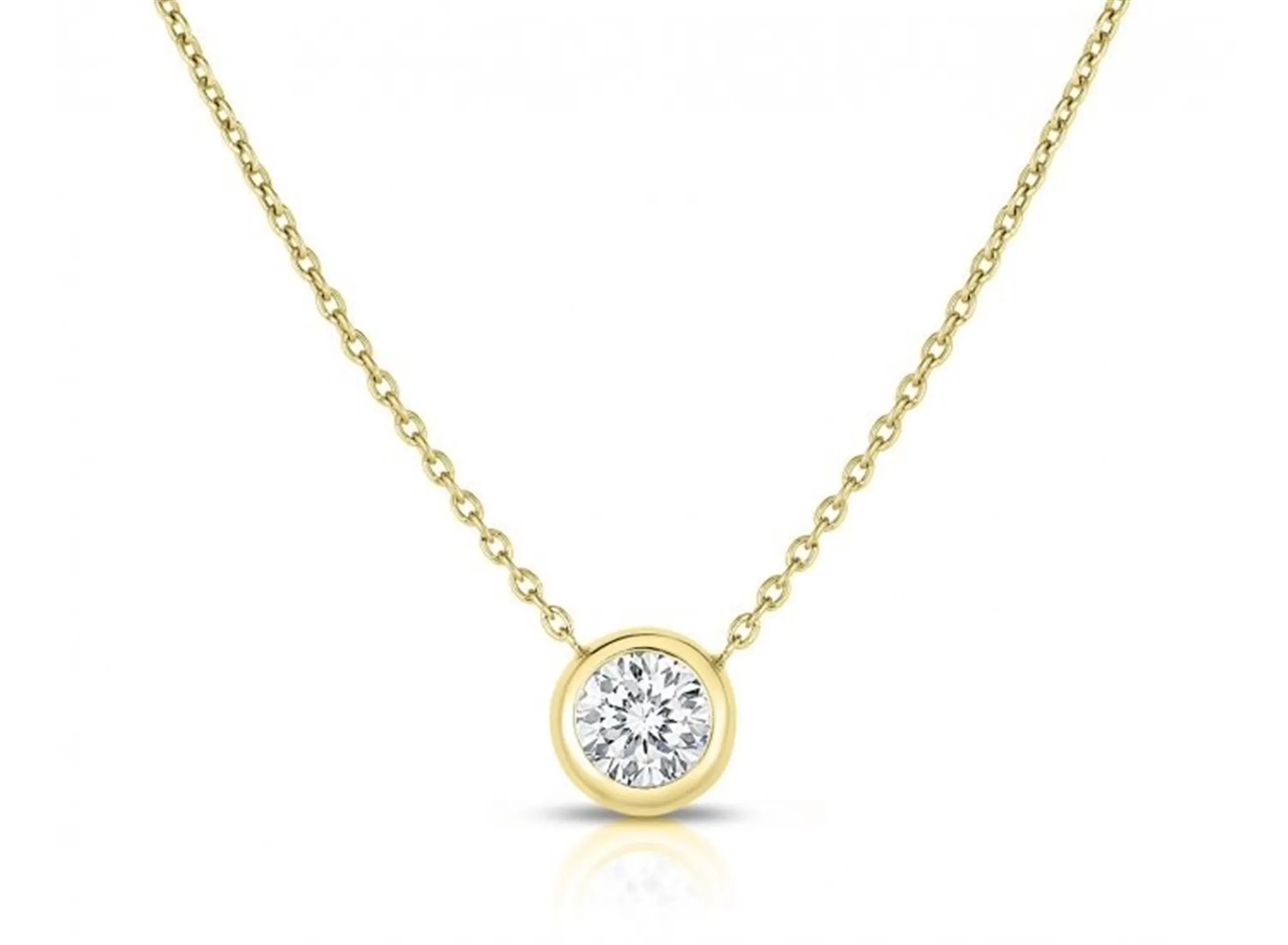 Roberto Coin Gold Diamond Station Necklace