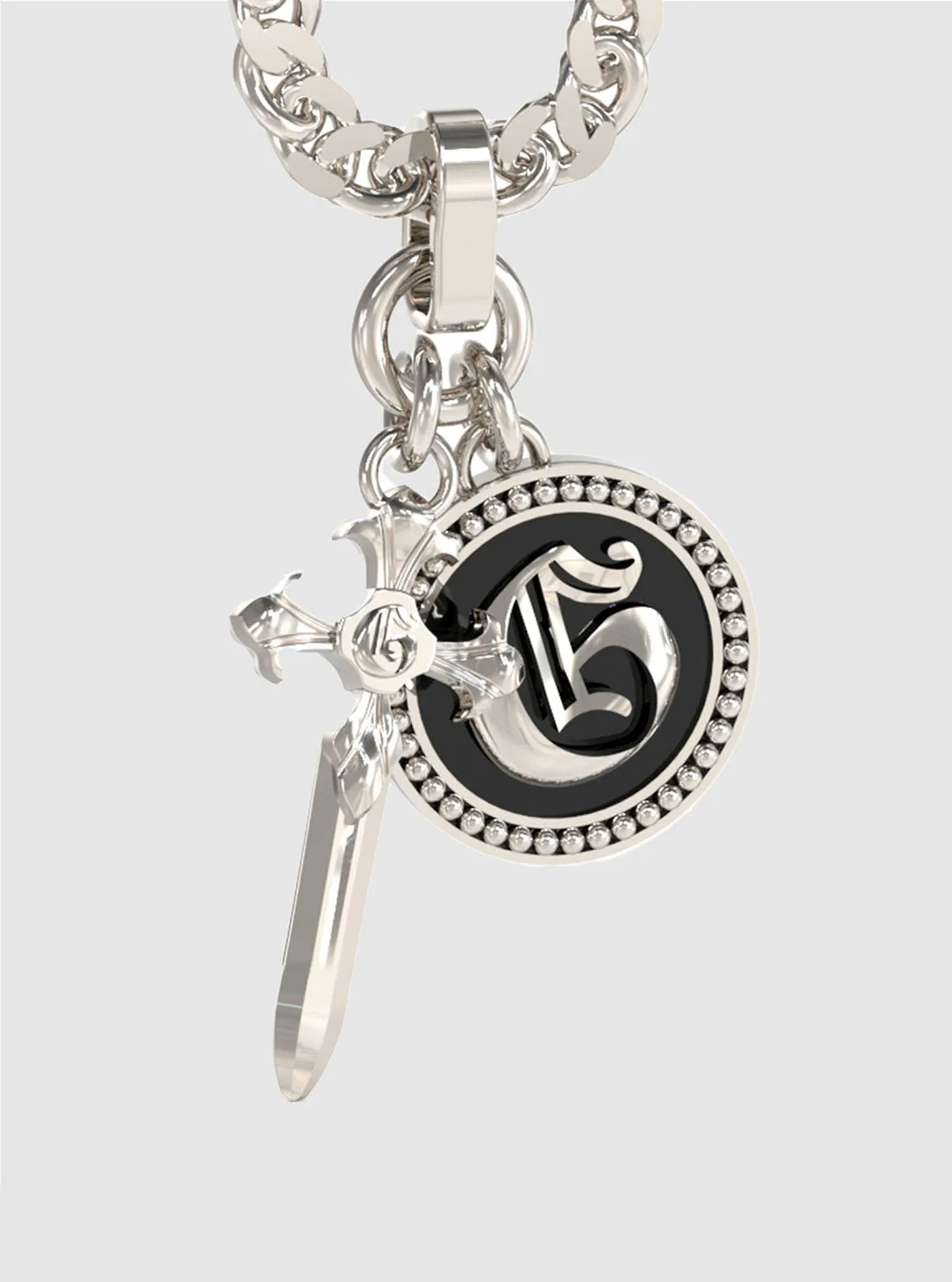 Silver 2 Pendant Necklace