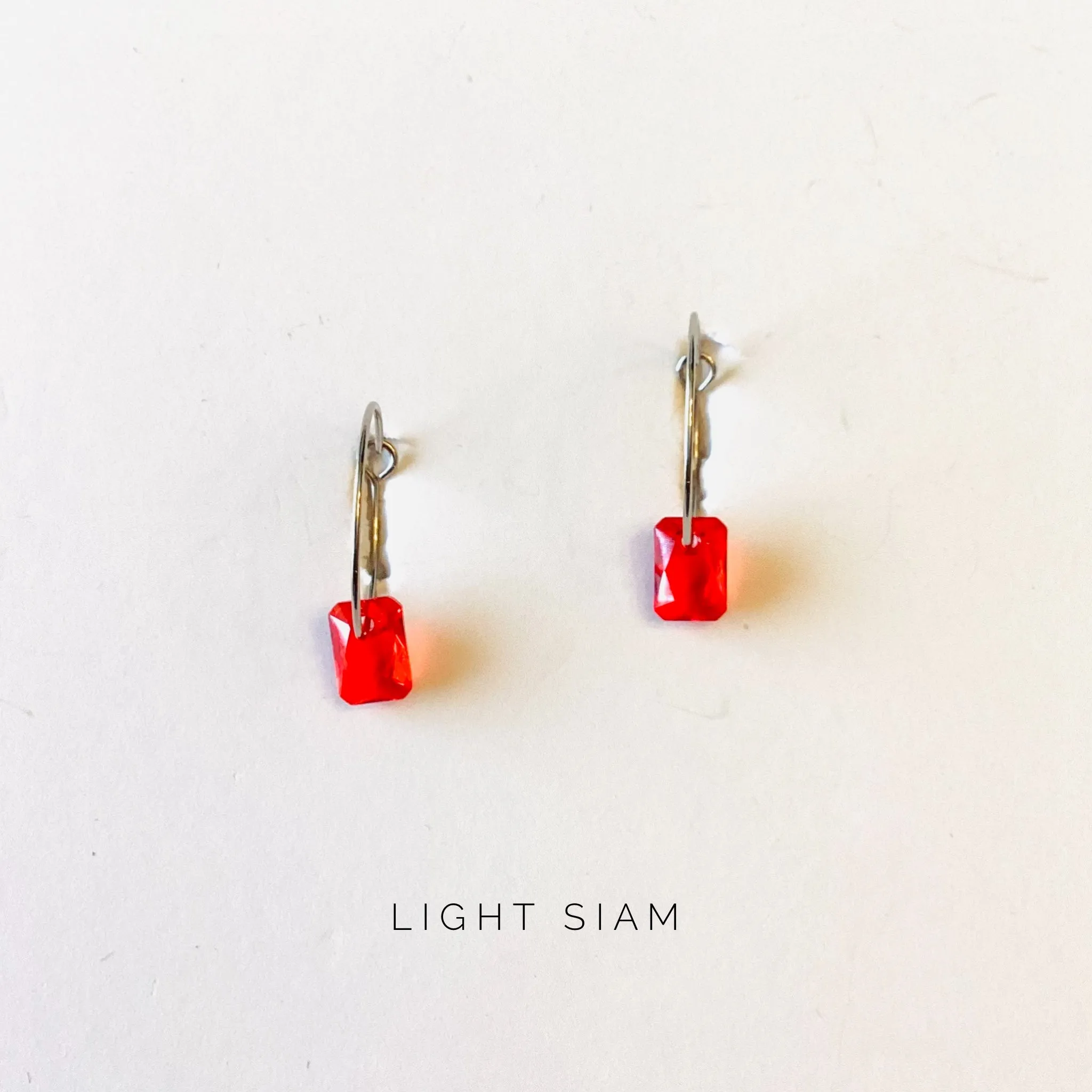 Simple Rectangle Hoop Earrings {Multiple Colors!}