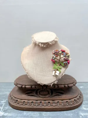 Sophie Digard Crochet Bright Mini Flower Branch Brooch