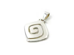 Spiral Silver Pendant 21mm