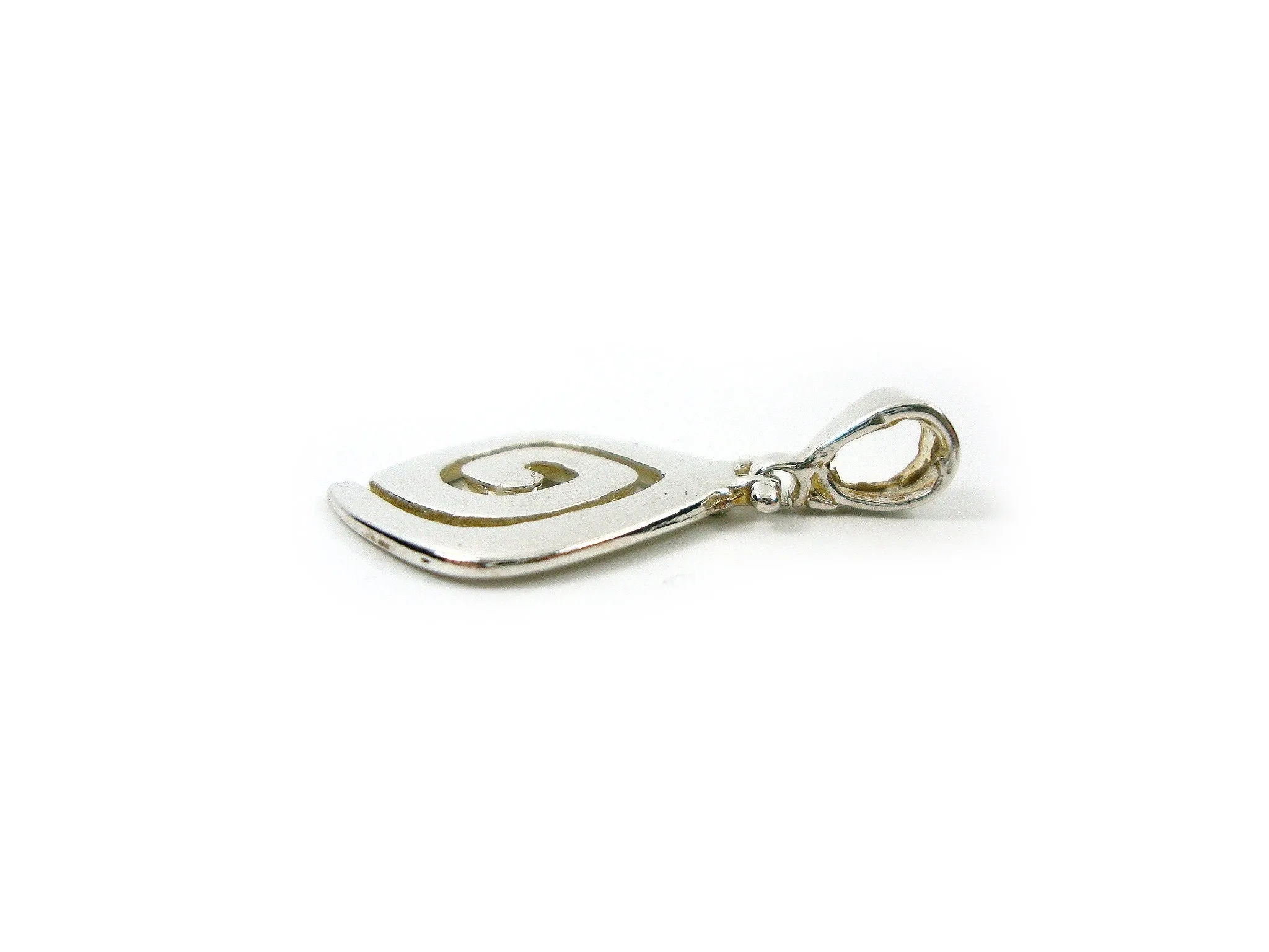 Spiral Silver Pendant 21mm