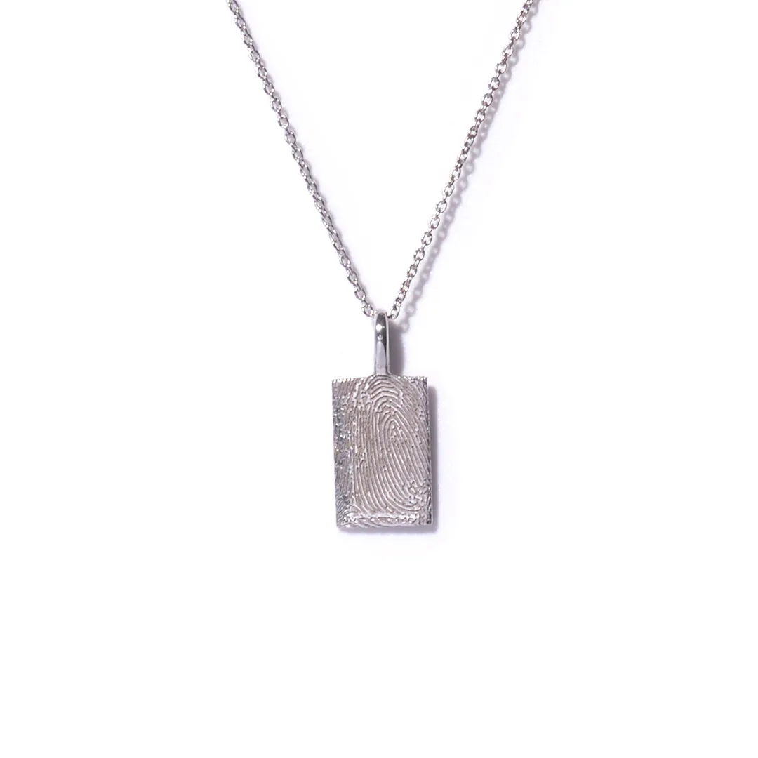 Sterling Silver Fingerprint Necklace