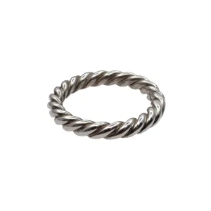 Sterling silver twisted rope ring