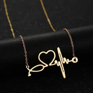 Stethoscope Heartbeat Necklace