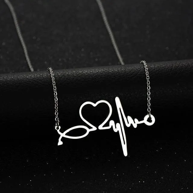 Stethoscope Heartbeat Necklace