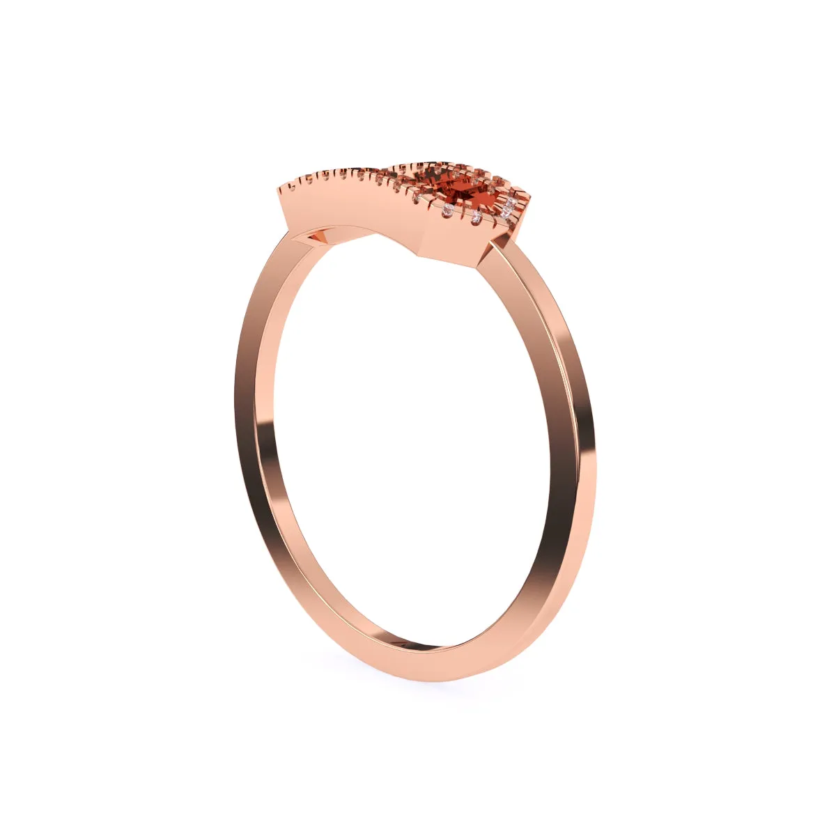 Stylish Square Lab Grown Diamond Engagement Ring