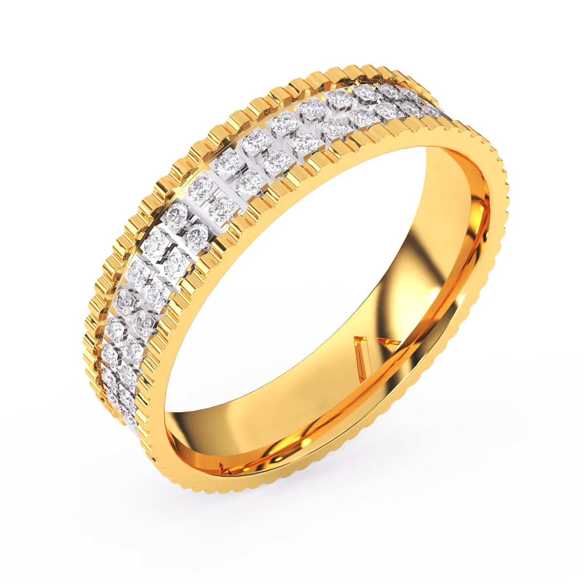 Stylish Two Line Diamond Band For Women