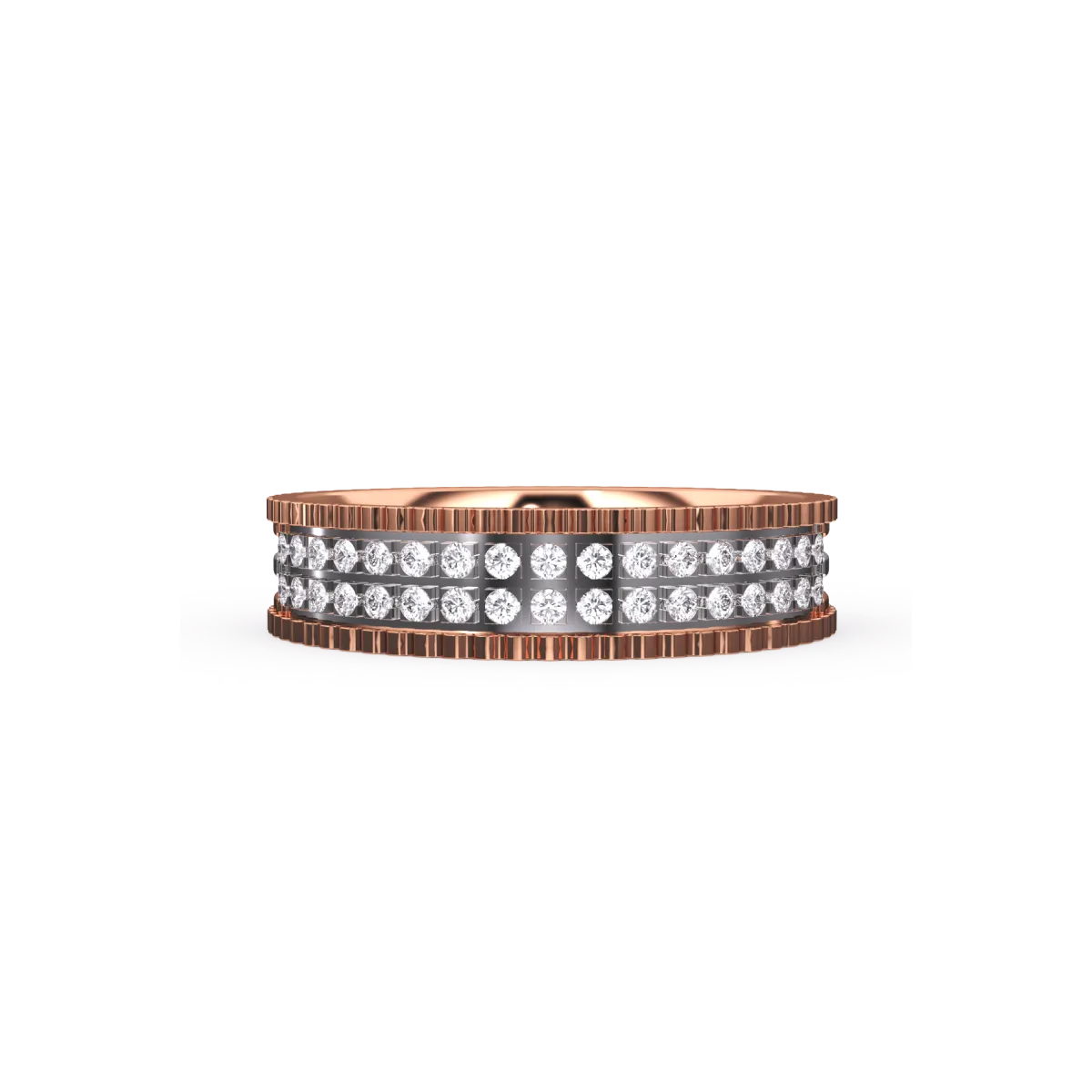 Stylish Two Line Diamond Band For Women