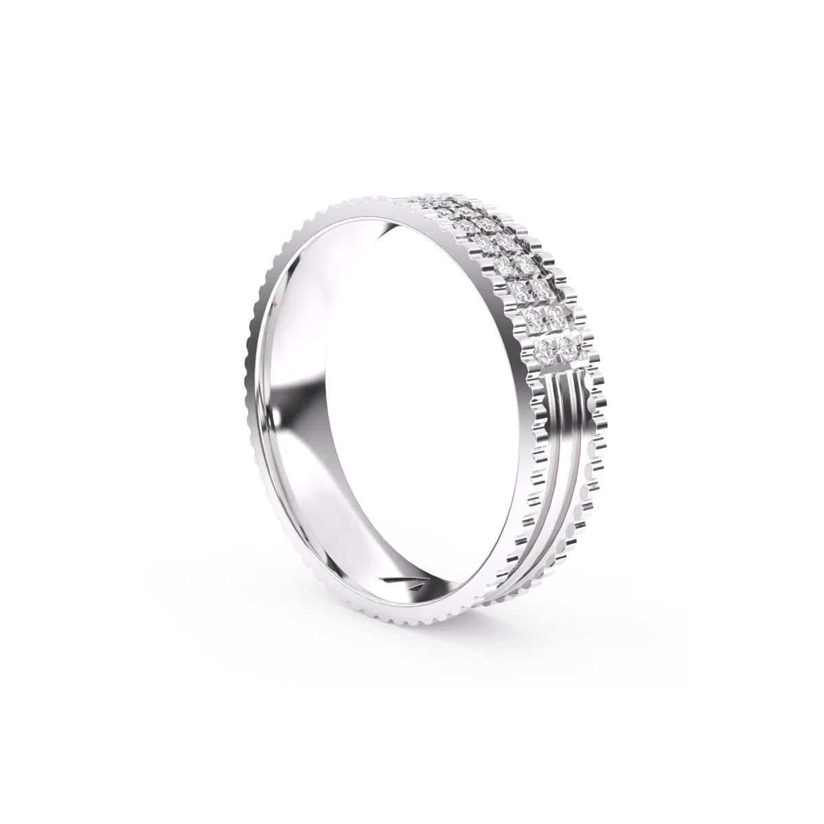 Stylish Two Line Diamond Band For Women
