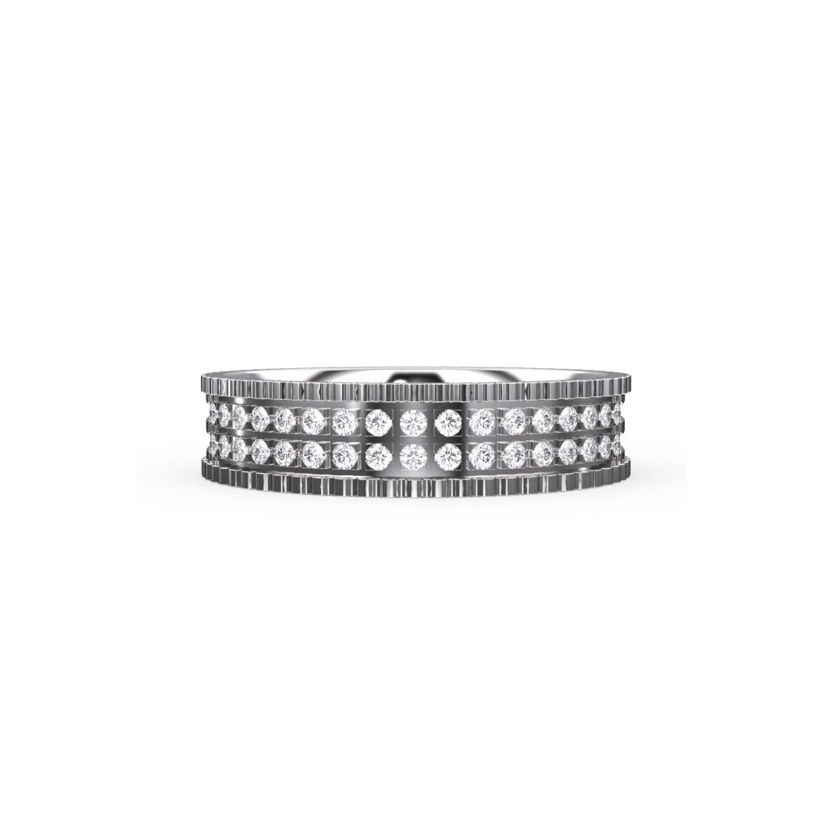 Stylish Two Line Diamond Band For Women