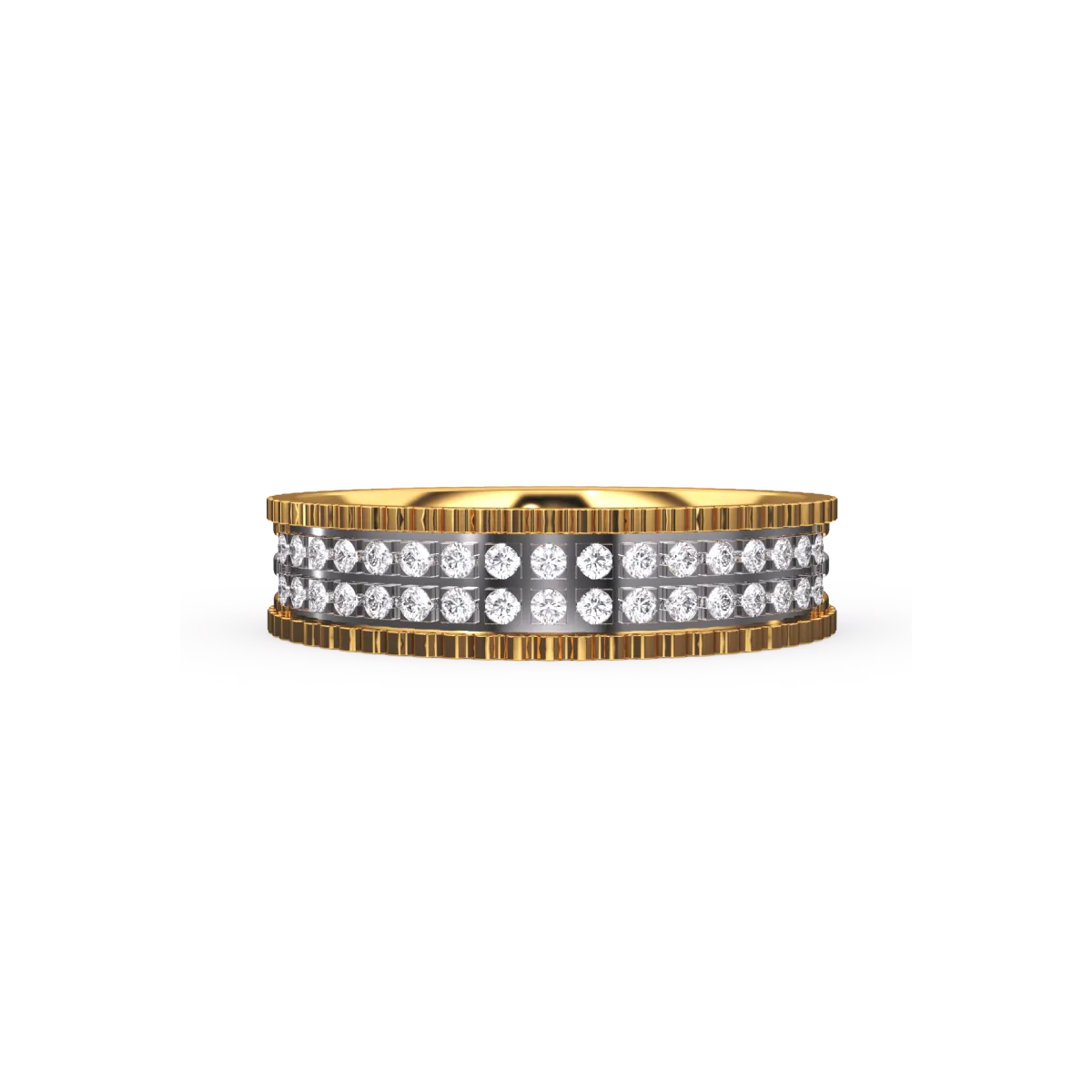 Stylish Two Line Diamond Band For Women