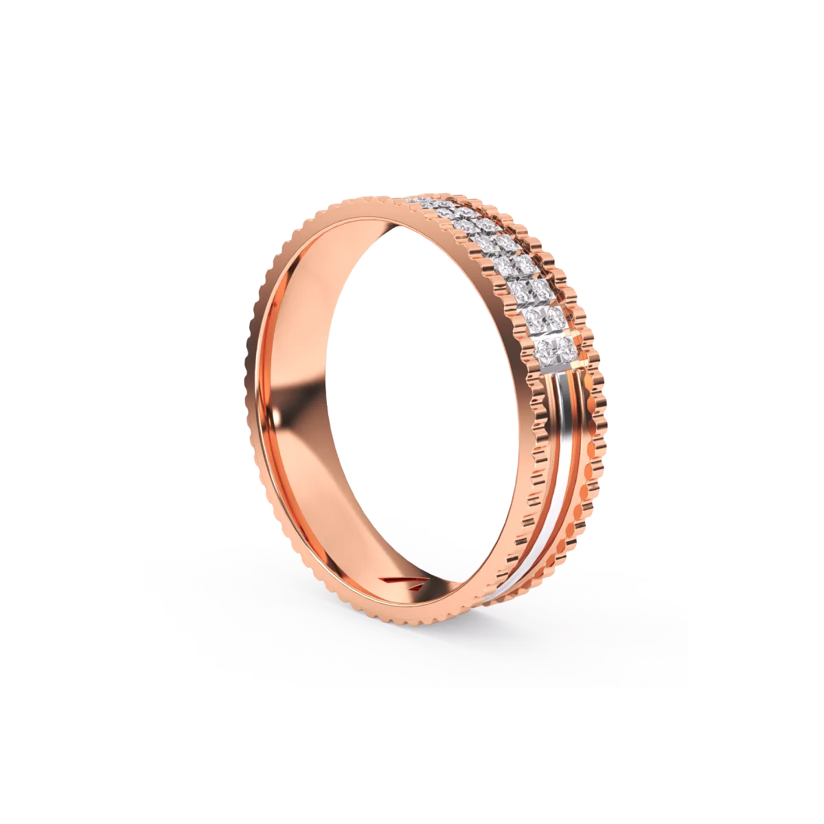 Stylish Two Line Diamond Band For Women