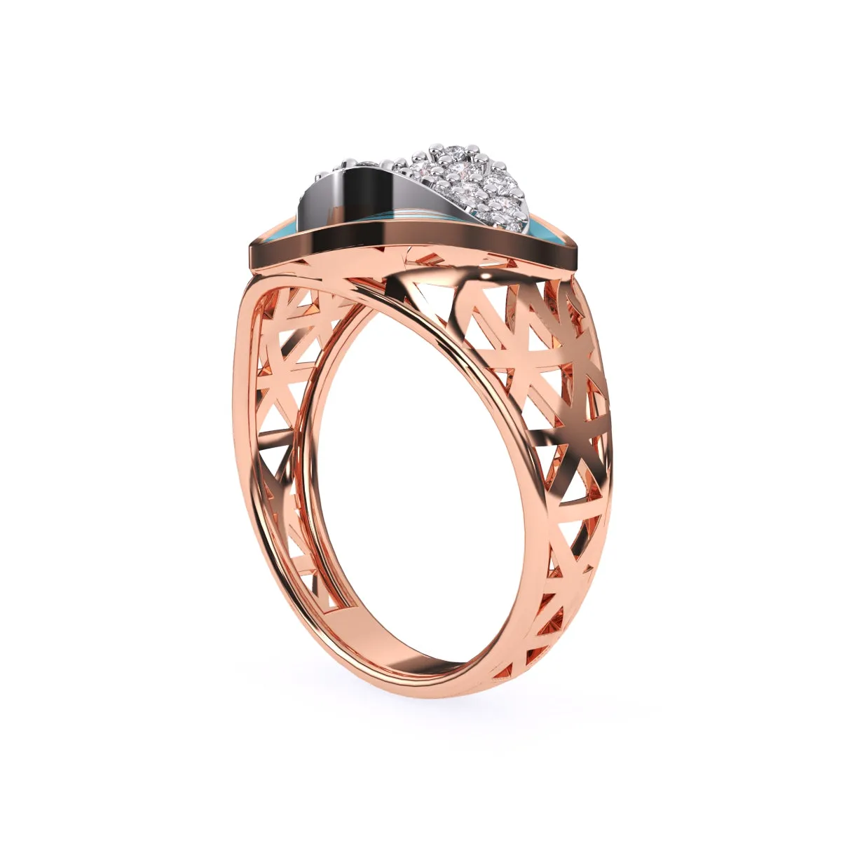 Stylish Vintage Round Cluster Wedding Ring