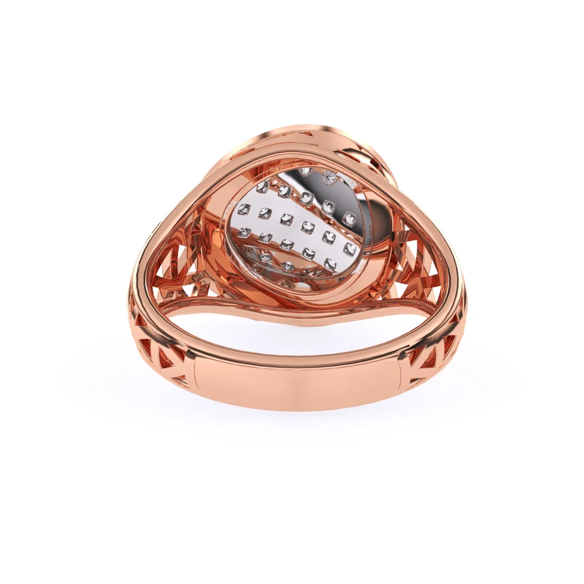 Stylish Vintage Round Cluster Wedding Ring