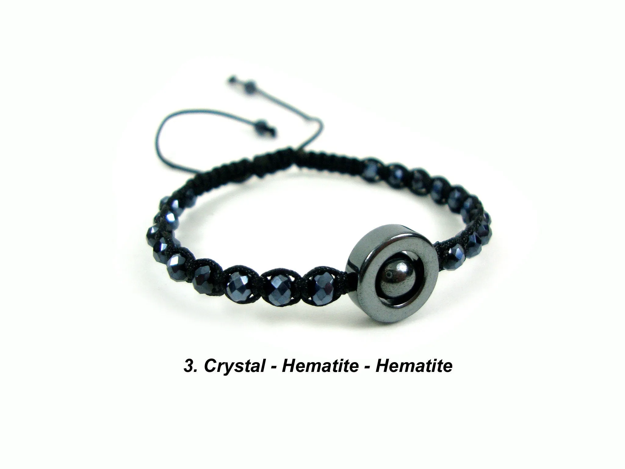 Trendy Modern Macrame Adjustable Bracelets With Swarovski Crystals And Natural Stones