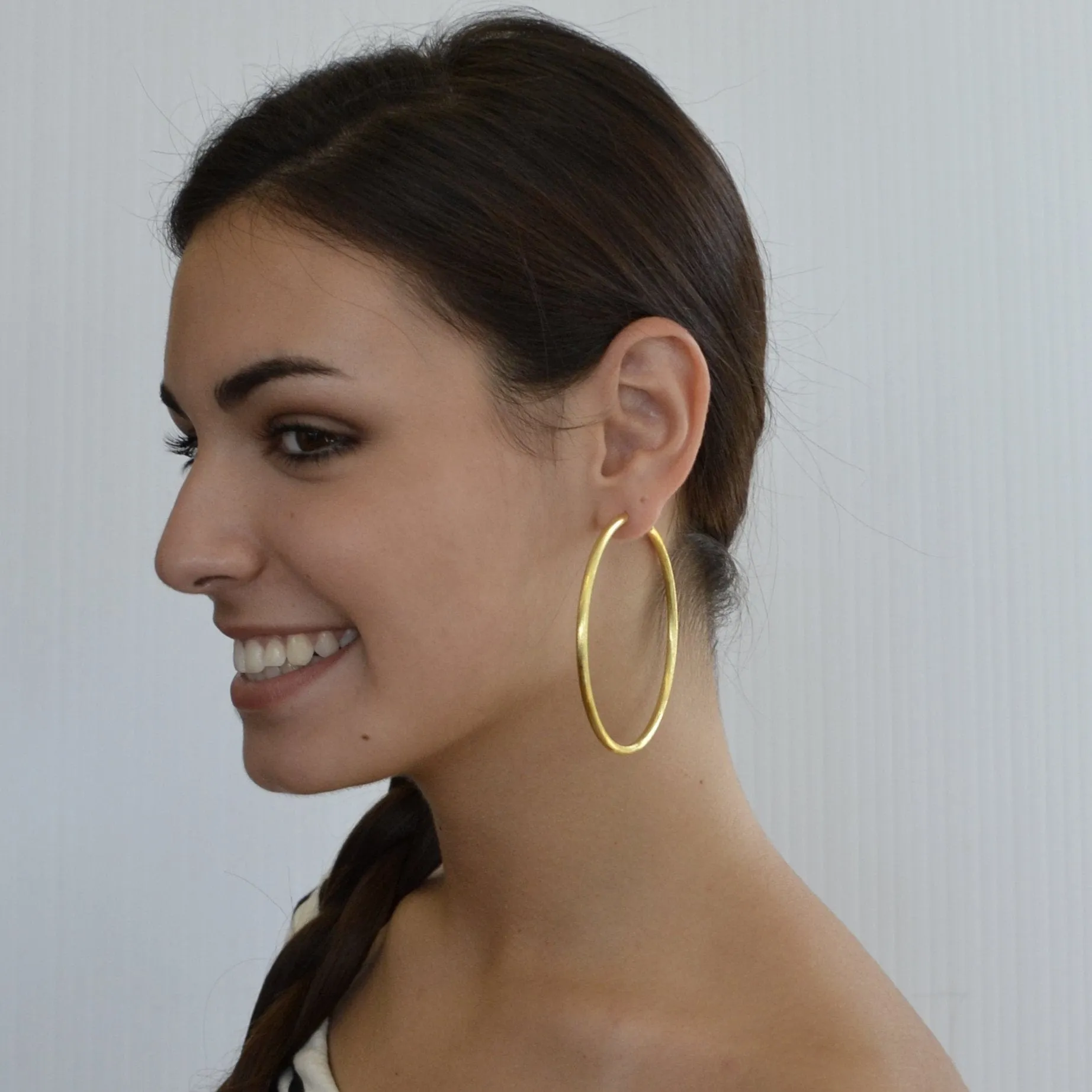 Versailles Large Thin Hoop Earrings