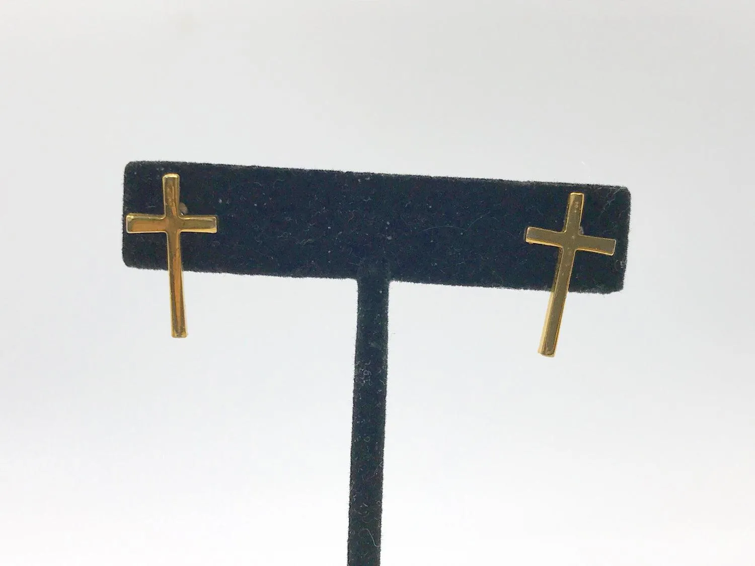Vintage Simple Cross Pierced Earrings