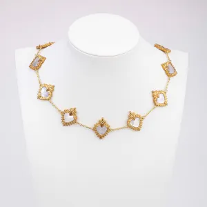 White Corazon Necklace