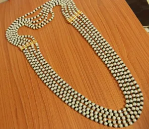 White pearl necklaces