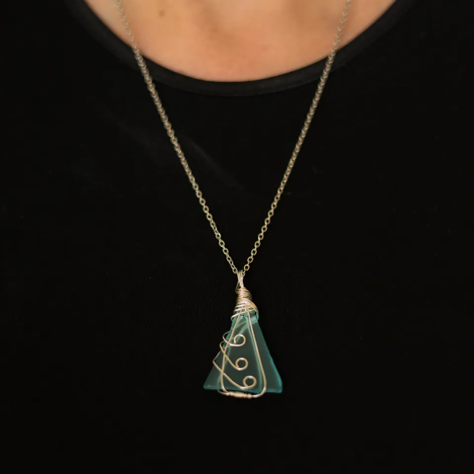 Wire Wrap Fern Necklace