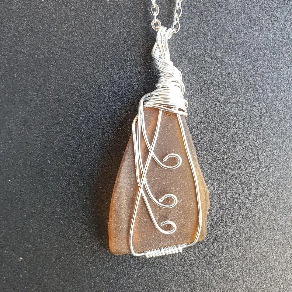 Wire Wrap Fern Necklace